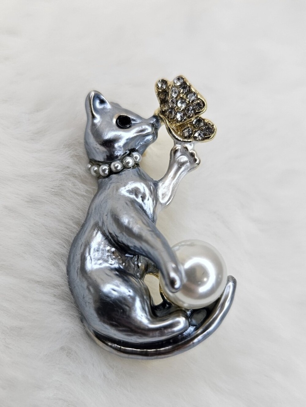 Vintage Style Cat Brooch Pin NWOT